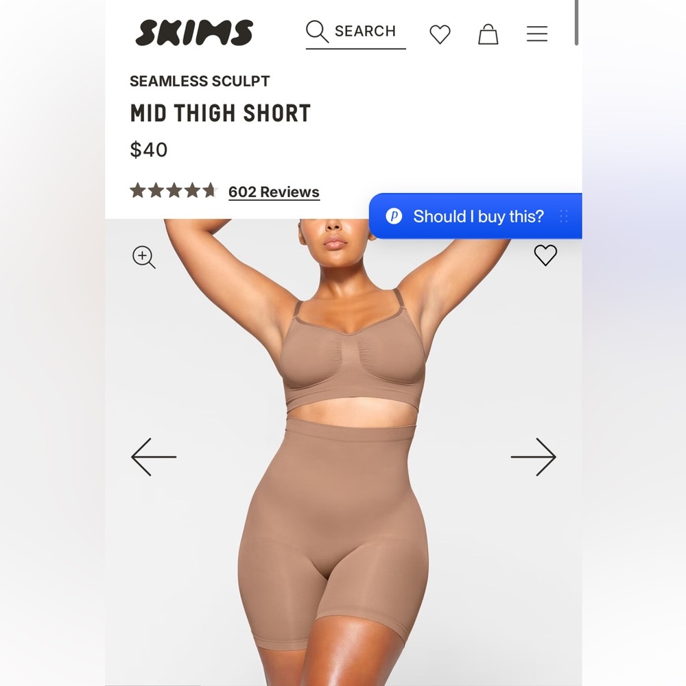 SKIMS Seamless sculpt mid waist mid thigh short.
